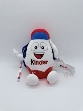 Rare KINDER Soft Stuffed Mascot Pilot With Mesh Backpack No candy